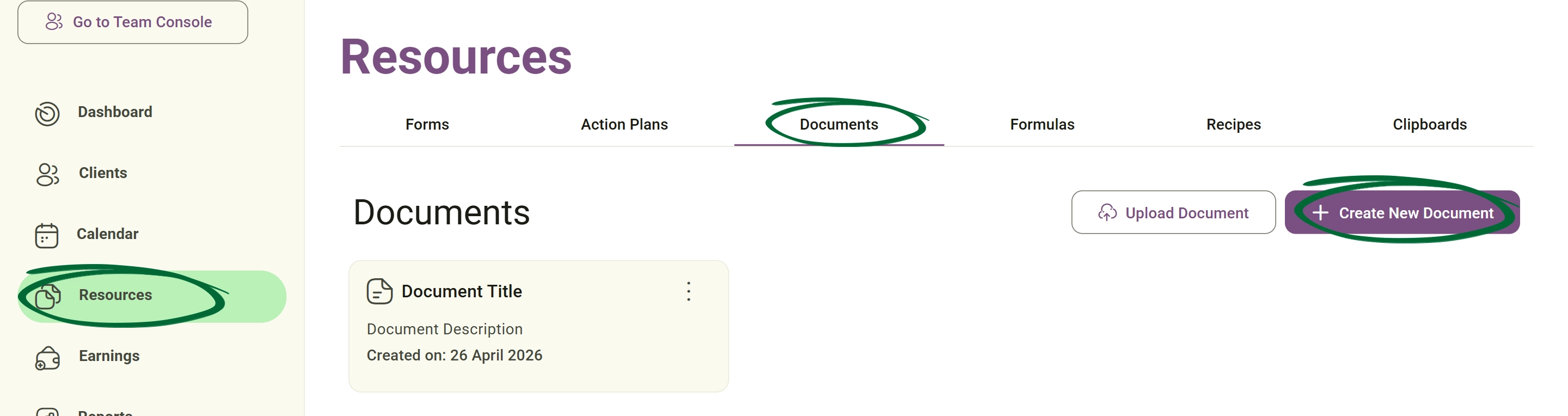 Go to Documents screenshot